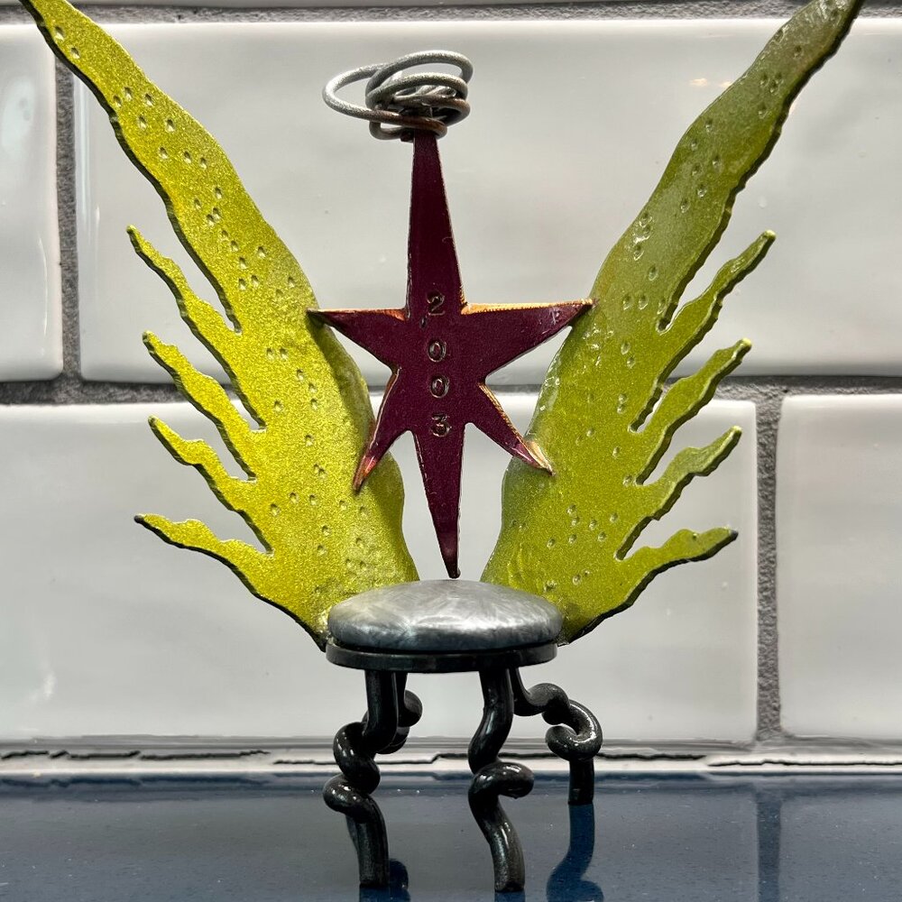 Amazing Artisan Created Wing Mini Chair Sculpture